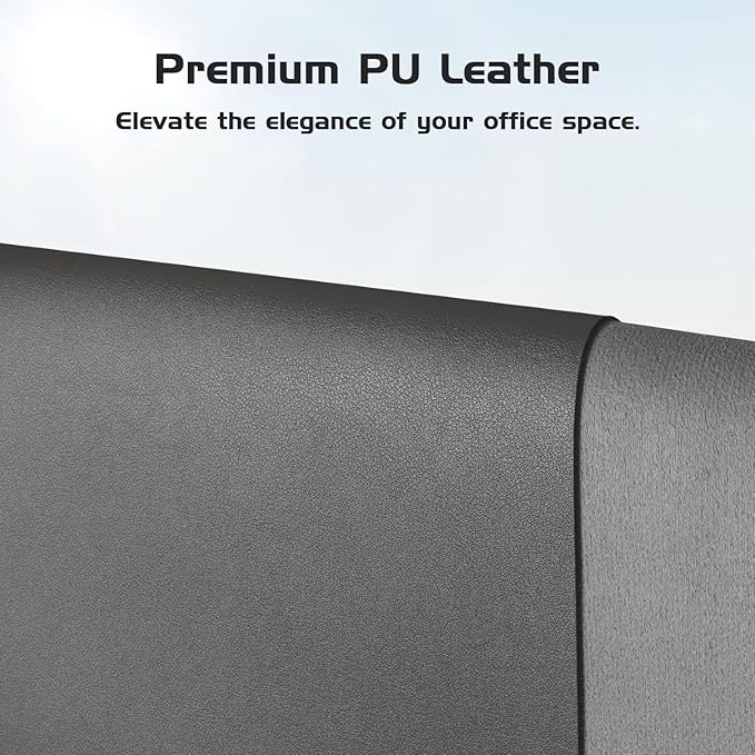 Aothia Leather Desk Pad Protector, Office Desk Mat, Large Mouse Pad, Laptop Desk Pad, Non-Slip PU Leather Desk Blotter, Waterproof Desk Writing Pad for Office and Home (Grey, 55" x 17")