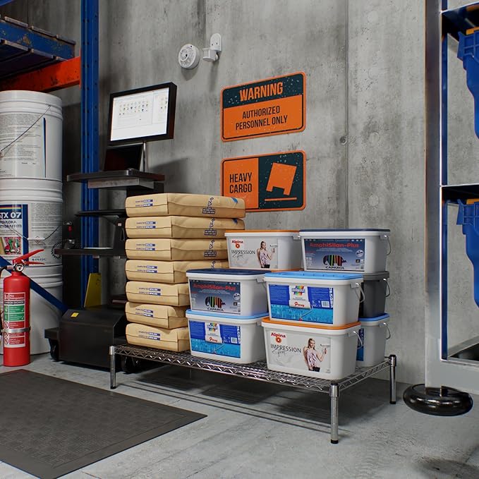 24" Deep x 48" Wide x 8" Height Wire Shelving Kit | 1-Tier | NSF Commercial Storage Rack Unit
