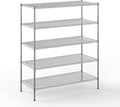 21" Deep x 54" Wide x 64" Height Wire Shelving Kit | 5-Tier | NSF Commercial Storage Rack Unit