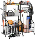 Sports Equipment Organizer, Heavy Duty Golf Bags Stand, Extra Large Ball Storage Rack for Garage