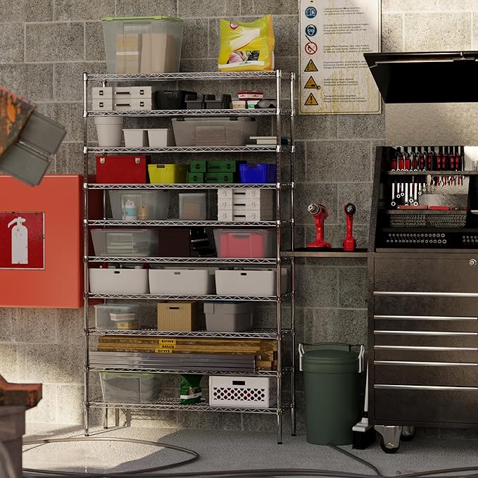 14" Deep x 48" Wide x 86" Height Wire Shelving Kit | 10-Tier | NSF Commercial Storage Rack Unit