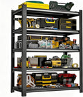 BESFUR 71" H Wider Garage Shelving, 3000LBS 5-Tier Storage Shelves, Heavy Duty Metal Shelving Unit and Large Adjustable Storage Rack, for Warehouse Shop Garage Pantry Industrial, 19.7"*47.3"*71"