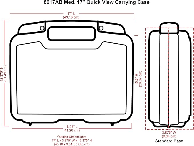 ArtBin 17 inch 8017AB Quick View Carrying Case, Portable Art & Craft Organizer with Handle, 1 Plastic Storage Case - 17" Standard Base Open Core