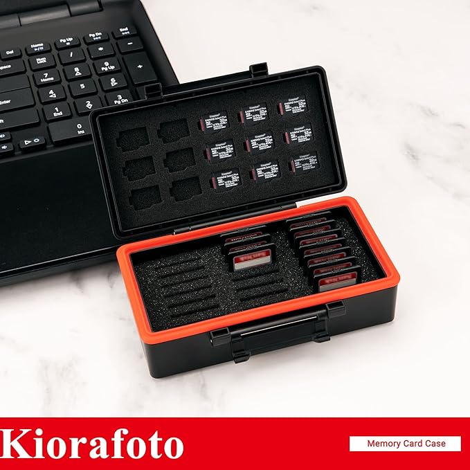 36 Slots SD MSD Memory Card Case Holder Water-Resistant Anti-Shock Storage Organizer for 21 SD SDHC SDXC/CFexpress Type-A/Switch Game Cards & 15 Microsd TF MSD Cards * Vertical Style