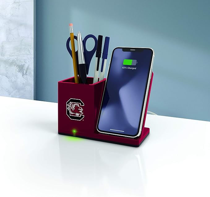 SOAR NCAA Unisex Cell Phone Wireless Charging Stand and Desktop Organizer
