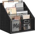 Magazine Holder, Wood Magazine Rack Floor, Mail Organizer Countertop, Magazine Mail Holder Sorter, Record Holder for Magazines, Books, Newspapers, Tablets, Black MR02BB