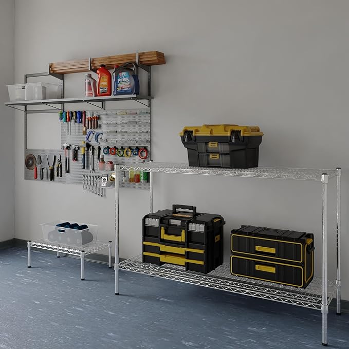 18" Deep x 54" Wide x 34" Height Wire Shelving Kit | 2-Tier | NSF Commercial Storage Rack Unit