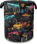 Laundry Hamper,Abstract Truck Laundry Basket,Waterproof Oxford Cloth Storage Basket with Handle for Clothes Books Nursery Home Storage Sundries 16"x20"