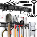 SEDY 48" Heavy Duty Garage Wall Organizer, Wall Mount Tool Storage Rack with Adjustable Hooks, Garden Tool Organizer Hold Up to 300lbs, Easy Installation (3 Panels, 8 Hooks, 3 Straps)