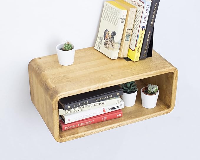Floating Nightstand Wooden, Bedside Table, Nightstand Shelf, Handmade, Wall Mounted Bedside Shelf, Minimalist and Unique Style (Cape Town)