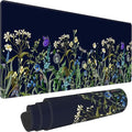 Weeds Flowers Large Mouse Pad,Gaming Keyboard Desk Pad,Extended Mouse Mat Non-Slip Rubber Base with Stitched Edges for Office Game Home XL 31.5"x11.8"