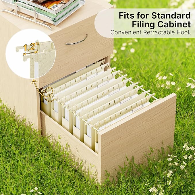 Wheat Straw Hanging File Folder Letter Size, Heavy Duty 1'' Expansion,12 Pack Extra Capacity Plastic Hang Folders,Reinforced Filing Cabinet Folder for Bulk Files/Medical Charts(Morandi Beige)