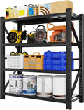 5000LBS Heavy Duty Garage Shelving 59" W Garage Storage Shelves 4-Tier Metal Adjustable Shelf Unit Storage Rack for Basement Supermarket Warehouse 59" W x 24" D x 78" H Black