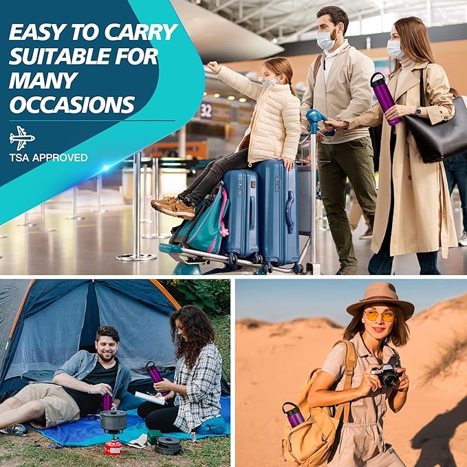 Insulin Cooler Travel Case TSA Approved, Refrigerated Medicine Case with Ice Packs, 60H 3 Pens Medicine Travel Cooler for Diabetes, Medication Organizer for Diabetic Supplies Carrying (Purple)