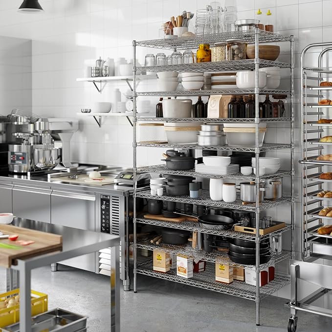 24" Deep x 48" Wide x 86" Height Wire Shelving Kit | 10-Tier | NSF Commercial Storage Rack Unit