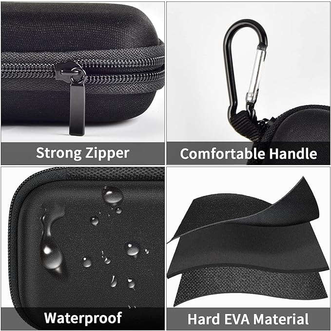 Hard Case Compatible with SanDisk Extreme PRO 500GB 1TB 2TB 4TB Portable External SSD. Carrying Travel Holder for Crucial X8 Solid State Drive (Box Only)-Black