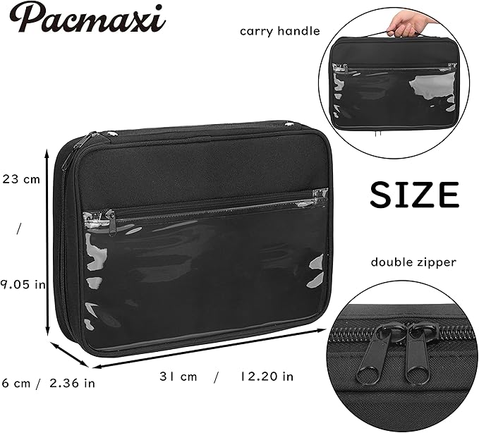 Enamel Pin Display Pages Pin Carrying Case, Pins Collection Storage Organizer Case, Travel Brooch Pin Display Bag (Pins Not Included)