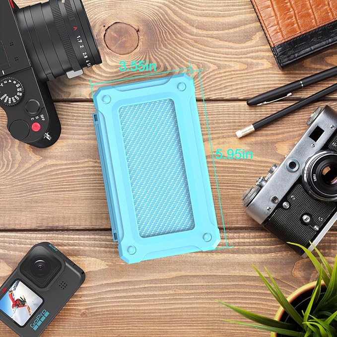 HEIYING Memory Card Case for SD/TF Cards,Portable SD Card Holder Storage Case Compatible with 20 SDXC SDHC and 20 TF Cards Slots