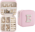 Birthday Gifts for Her, Initial Jewelry Box, Small Travel Jewelry Organizer, Graduation & Bridesmaid Gifts