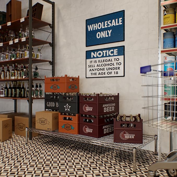 24" Deep x 60" Wide x 8" Height Wire Shelving Kit | 1-Tier | NSF Commercial Storage Rack Unit