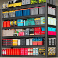 65" Wide Heavy Duty Garage Shelving Units, 6-Tier Deep Storage Shelves,Black Metal Garage Shelves,Steel Shelf,Large Storage Rack,Industrial Shelving for Shop, 65" W x 24" D x84 H