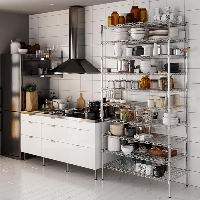 21" Deep x 42" Wide x 86" Height Wire Shelving Kit | 10-Tier | NSF Commercial Storage Rack Unit