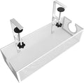 Under Desk Cable Management Tray - No Drill or Screw Mount Option, Heavy Duty Metal Cord Organizer Rack, Power Strip Holder for Office & Home