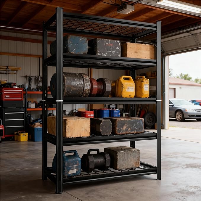 35''W Wire Shelving Unit, 3000 Lbs Heavy-Duty Garage Storage Shelves, 5-Tier Adjustable Reinforced Shelves for Laundry Rooms, Basements, Kitchens&Outdoor (35''W*16''D*72''H, 5-TIER-wire shelving)