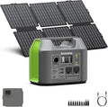 Portable Solar Generator, 300W Portable Power Station with Foldable 60W Solar Panel, 110V Pure Sine Wave 296Wh Lithium Battery Pack for Home Use RV Van Outdoor Camping, Foldable Panel included