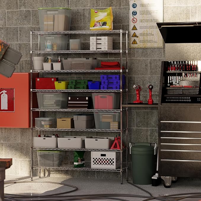 14" Deep x 54" Wide x 86" Height Wire Shelving Kit | 8-Tier | NSF Commercial Storage Rack Unit