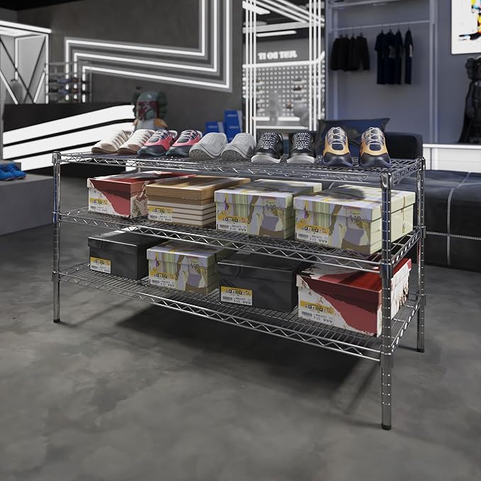 21" Deep x 54" Wide x 27" Height Wire Shelving Kit | 3-Tier | NSF Commercial Storage Rack Unit
