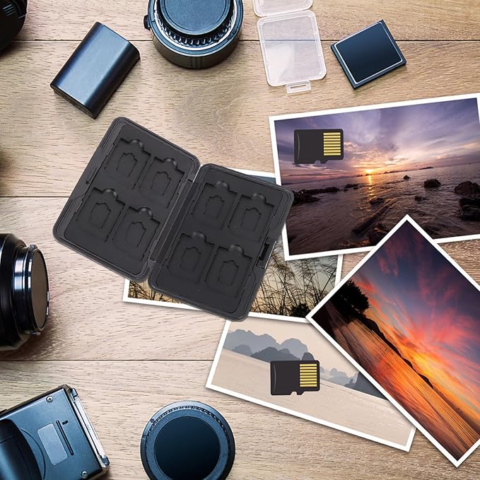 COHEALI Delicate Memory Card Case Box Portable Storage Holder for Micro and Standard Cards Drop Resistant Compact Organizer with Sturdy Construction and Scratch Protection for Digital