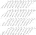 Funrous 100 Pack Peg Board Hooks Stainless Steel Pegboard Hooks Shelving Display Hanging Peg Board Holders for 1/8 and 1/4 Garage Storage Tools Organizer(12 inch)