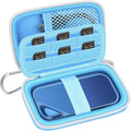 Case Compatible with SanDisk 1TB 2TB 4TB 500GB 8TB for SanDisk Extreme PRO Portable SSD External Hard Drive, Memory Card SD SDXC SDHC Card Storage Holder Organizer (Box Only)(Lightblue)