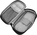 Wear-resistant Electronic Organizer Bag Large Capacity Travel Cable Storage Pouch for USB Chargers Power Bank Accessories Portable Protective Case with Smooth-zip Closure for Tech