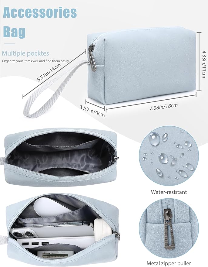 HYZUO 15 Inch Laptop Sleeve with Adjustable Stand Feature for MacBook Air 15 M4 A3241 M3 A3114 M2 A2941 2025-2023, MacBook Pro 15, 15" Surface Laptop 7/6/5/4, with Carrying Pouch, Pale Blue