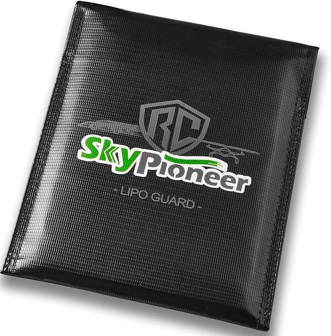 RC Lipo Safe Bag,Fire Retardant Lipo Battery Bag,9''x11.8''Black,Fireproof Explosion-proof Sack for Charging and Storage