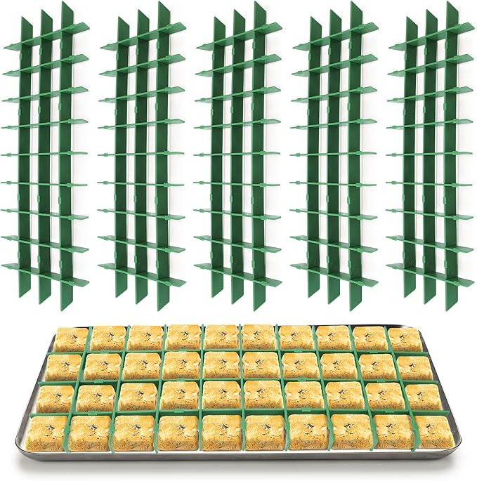 5 Sets Freeze Dryer Tray Dividers, Compatible with Harvest Right Freeze Dryer, Candy Tray Dividers Accessories(Medium,Green)
