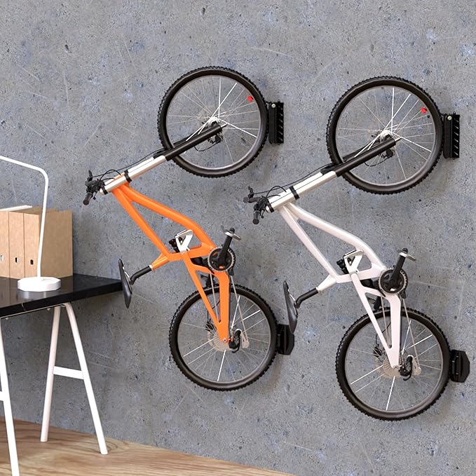 Swivel Bike Wall Mount, Bike Hangers for Garage, Space-Saving Bike Storage, Sturdy Bicycle Rack Can Holds Up to 77 lbs, Easy Install, 1 Pack