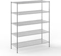 24" Deep x 60" Wide x 74" Height Wire Shelving Kit | 5-Tier | NSF Commercial Storage Rack Unit