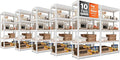 HOMEDANT House 5-Tier Laminated Metal Shelving Unit Adjustable Storage Utility Rack Heavy Duty Shelves Organization Multipurpose Shelf Kitchen Garage Pantry Closet 10Pack