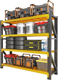 4000LBS Garage Shelving Heavy Duty, 79” H Storage Shelves, 4-Tier Adjustable Metal Storage Shelves, Steel Industrial Shelving Unit, Metal Shelving for Garage, Basement, Warehouse (41.5x20x79in)
