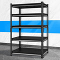 Heavy Duty Garage Shelves - 40''W 2,200Lbs Steel Metal Adjustable Utility Industrial Storage Shelving Rack Units for Warehouse Basement 5 Tier Black 39.3" W x 17.7" D x 78" H