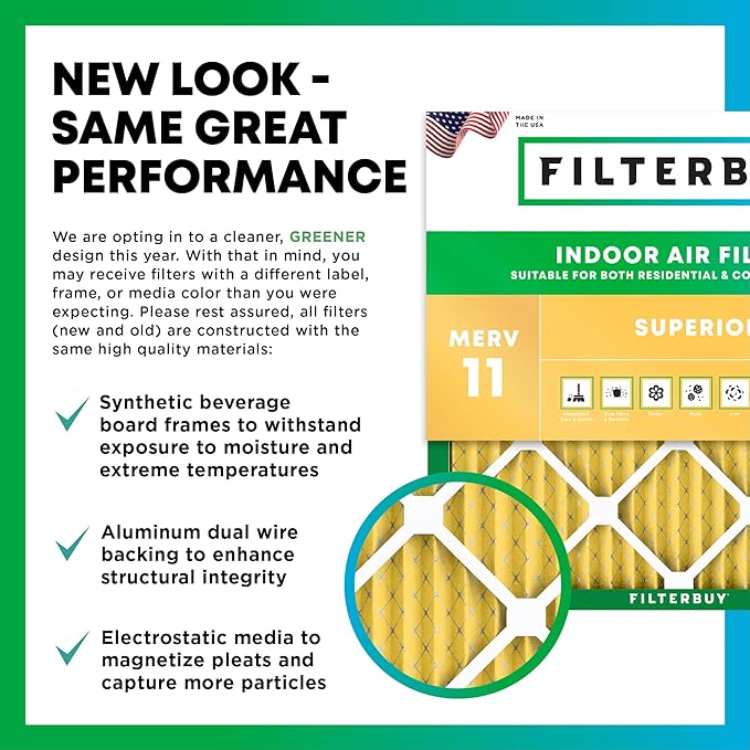 Filterbuy 20x26x5 Air Filter MERV 11 Superior Pet & Allergy Defense (4-Pack), Pleated HVAC AC Furnace Filters for Electro-Air, Lennox, White Rodgers, and More (Actual Size: 20.00 x 25.88 x 4.88)