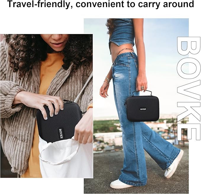 BOVKE Hard Drive Case for Seagate Expansion WD Elements My Book Desktop External Hard Drive HDD 6TB 8TB 10TB 12TB 14TB 16TB 18TB 22TB 24TB 26TB 28TB, 3.5 Inch Portable Desktop HDD Case, Black+Black
