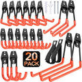20 Pack Heavy Duty Garage Hooks,Solid Steel Wall Mount Hangers,with Anti-Slip Coating,for Hanging and Organising Ladder,Bike,Ropes,Broom,Garden,Yard and Power Tools