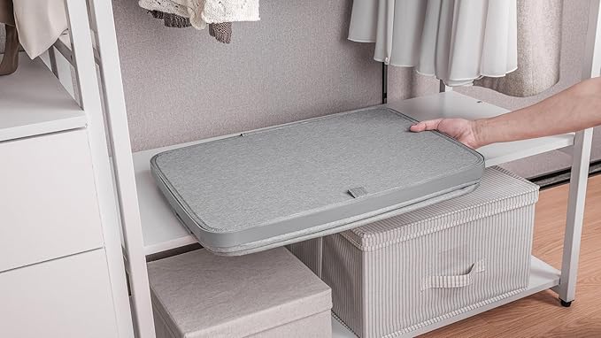 Laundry Hamper with lid, 100L Large Capacity Foldable Laundry Basket with Dual Compartments for Light & Dark Clothes, Removable Bags, Space-Saving, Easy Setup