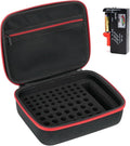 Battery Organizer Storage Case with Tester, Hardshell Portable Checker Carrying Case Holds Batteries AA AAA AAAA C D 9V, Battery Organizer Storage Box (Hold 64+ Cell)