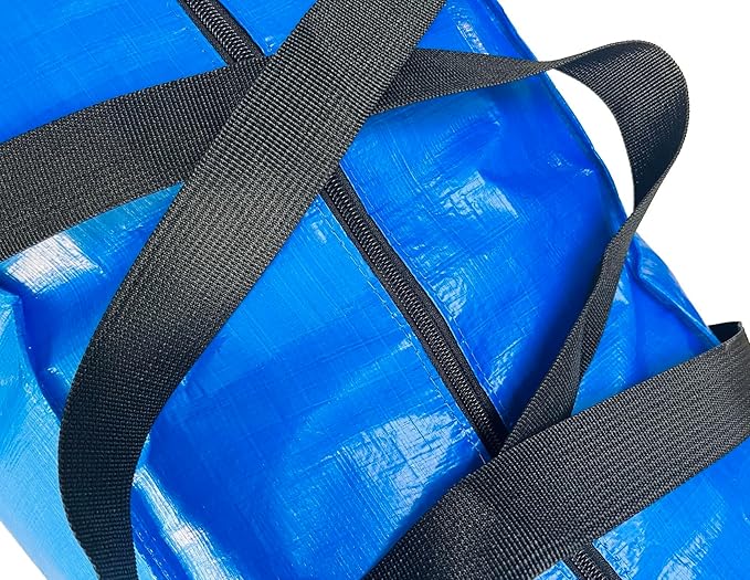 155 Gallon Extra Large Storage Bags, Jumbo Moving Storage Bags, Foldable Big Blue Waterproof Outdoor Patio Cushion Storage Bag, 60x30x20inch - 1PACK