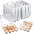 Zubebe 200 Pieces Clear Plastic Egg Carton - Bulk Empty Chicken Tray Holds Securely for Farm Business Market Home Refrigerator Storage (3 x 4 Grids)